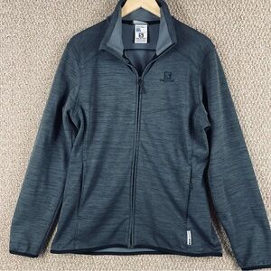 Salomon Jacket Mens Medium Advanced Skin Warm Full-Zip Mid Layer Jogging E202